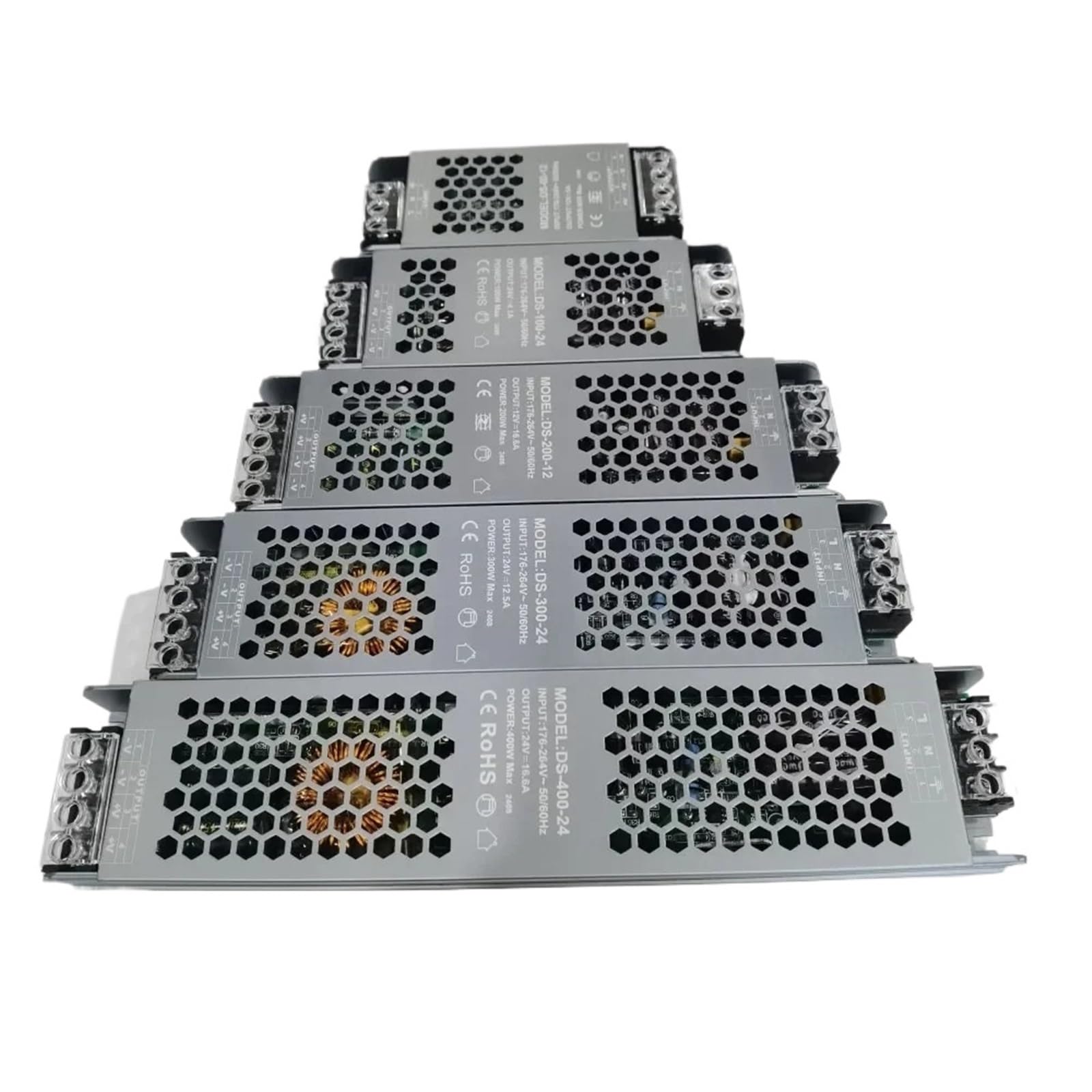 Fuente de alimentación de 12 V, 24 V, 60 W, 100 W, 200 W, 300 W, 400 W, 110 V, 220 V, 230 V CA a 12 V, 24 V CC, controlador de tira LED, transformador de iluminación.(DC 12V,300W)