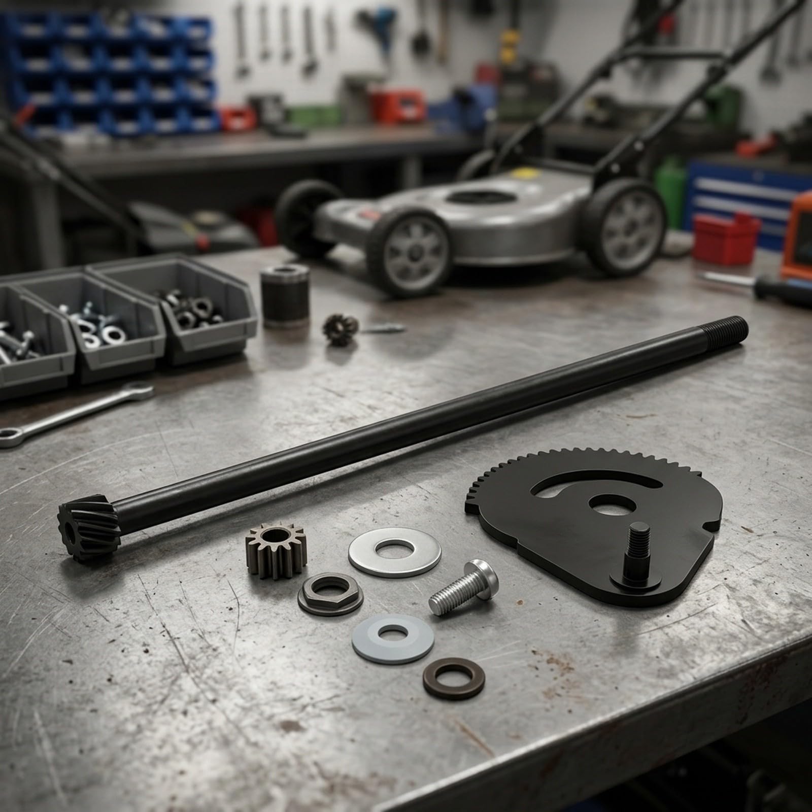 Kit de barras de dirección y engranaje para Craftsman para cortacésped Troy con casquillos