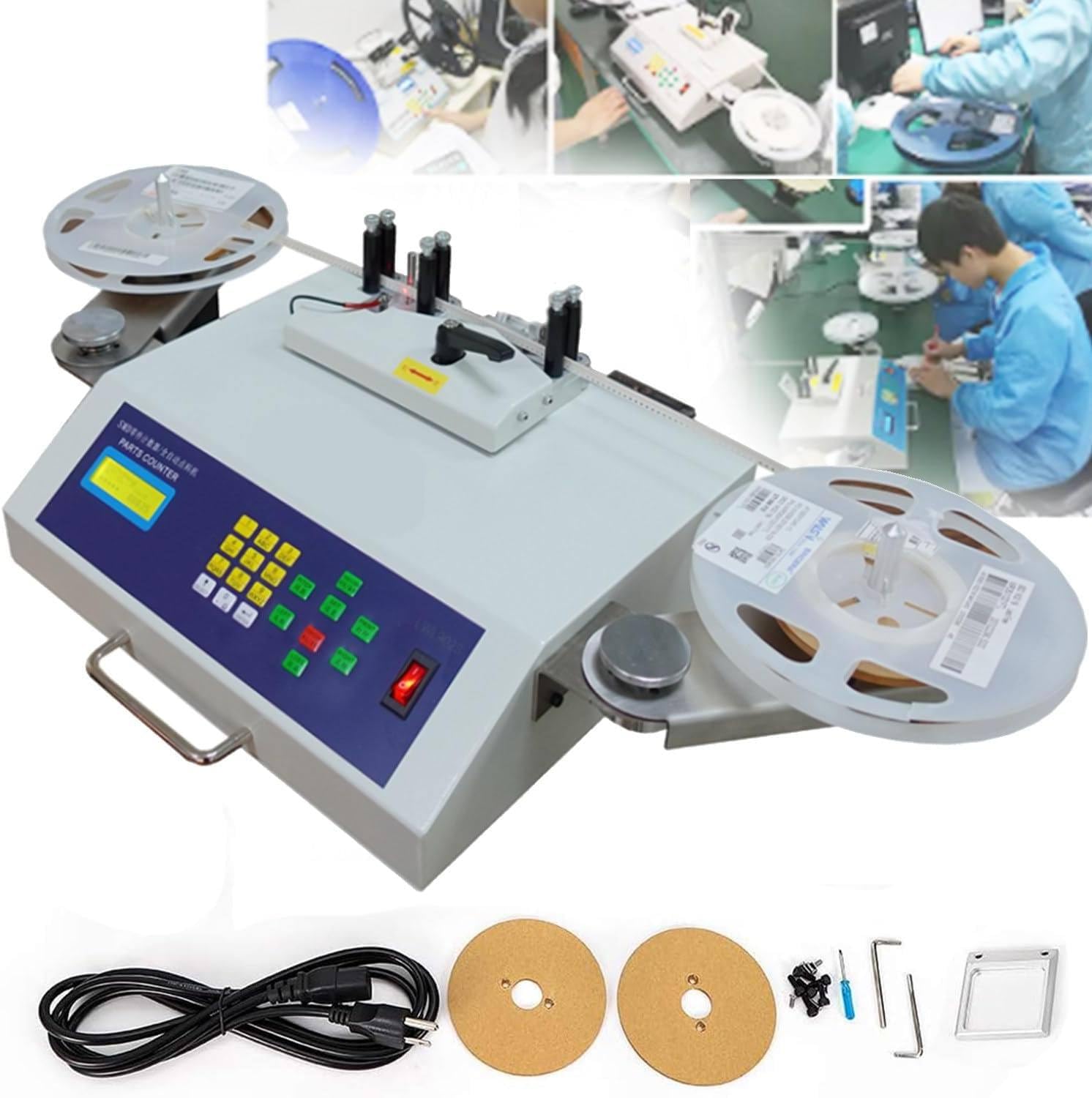 SaryEdge Automatic SMT Parts Counter, Digital Display Component Counter Machine, LCD Display & Leak Detection, SMT Machine for Precision Machine Parts Processing,