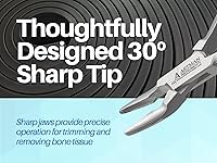 Vista 2 de ARTMAN INSTRUMENTS Blumenthal Bone Rongeur - Instrumento dental quirúrgico de punta curva de 30 grados, acero inoxidable, autoclavable, resistente