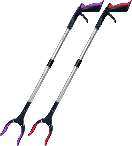 HPr-HPi Paquete de 2 herramientas de agarre de alcanzador, recogedor de basura plegable, agarre de basura, recogedor de jardín, recogedor de arena,