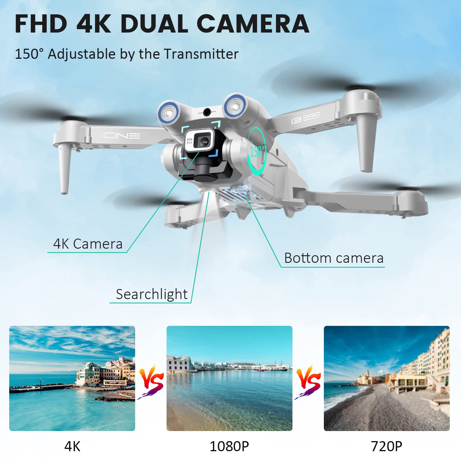 Droni Folding Mingfuxin FPV WIFI per Inizianti - Dettaglio