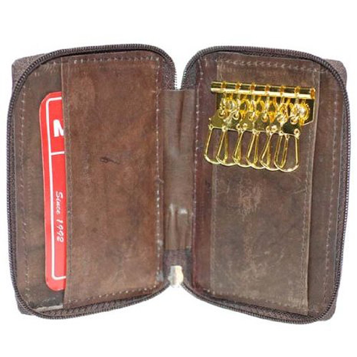 MARSHAL Genuine Leather Key Chain Holder Coin Pocket #412CF