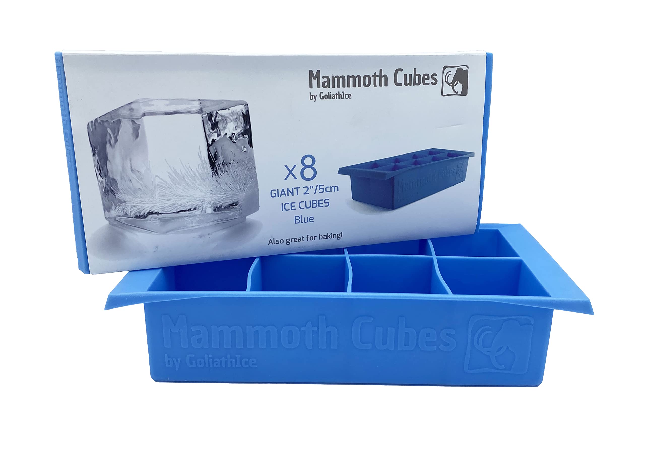 Goliath Ice Mammoth Cubes – Vassoio Per Cubetti Di Ghiaccio Giganti Da 2 Pollici, 8 Cubi XL, Durata 10 Volte Superiore, Colore Verde