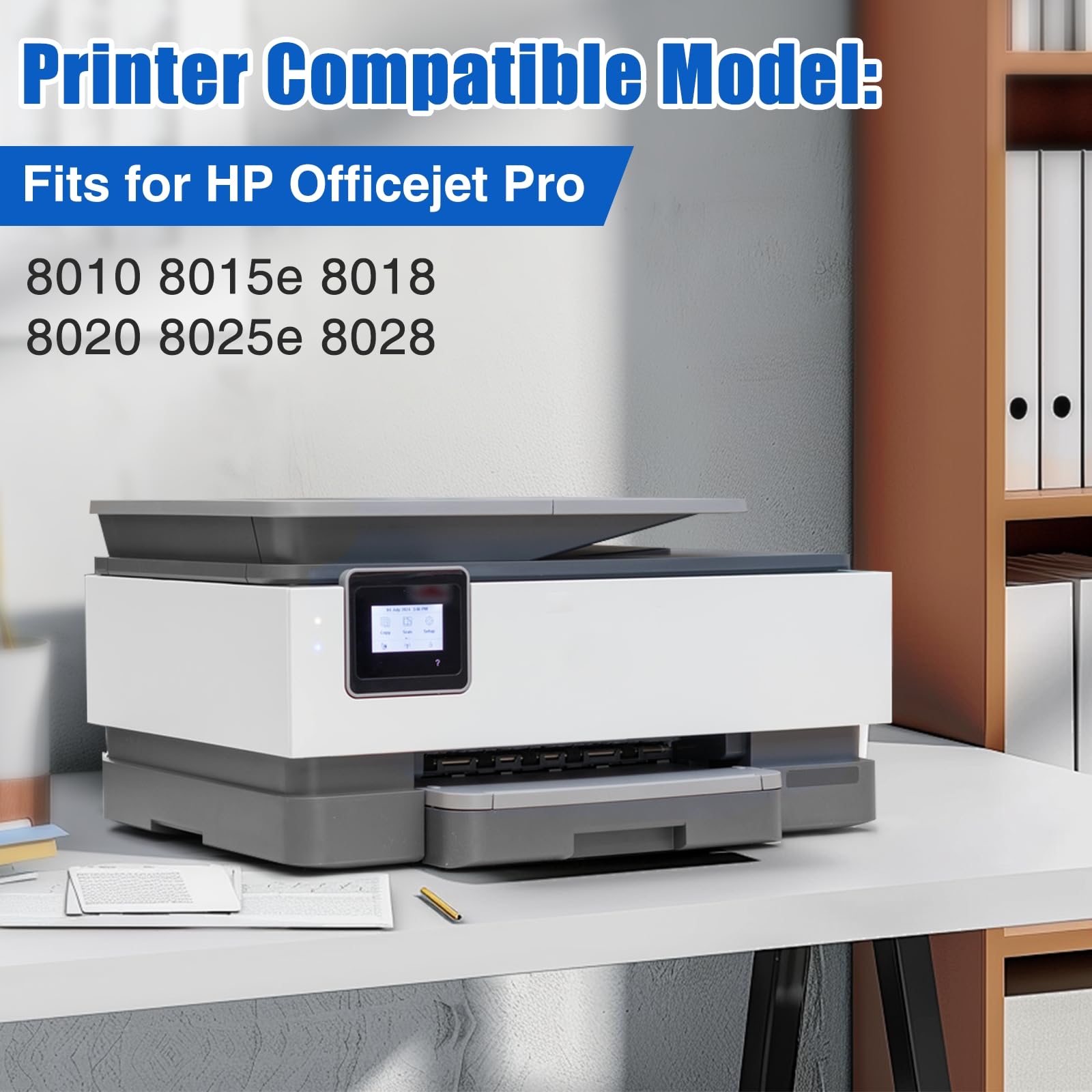 Paper Input Tray Replacement for HP OfficeJet Pro 8010 8015e 8018 8020 8025e 8028-250 Sheet Paper Capacity Replacement Paper Tray