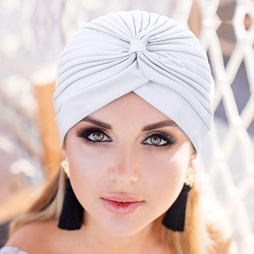 Miniatura 6 de 6 turbantes para mujer suave turbante plisado