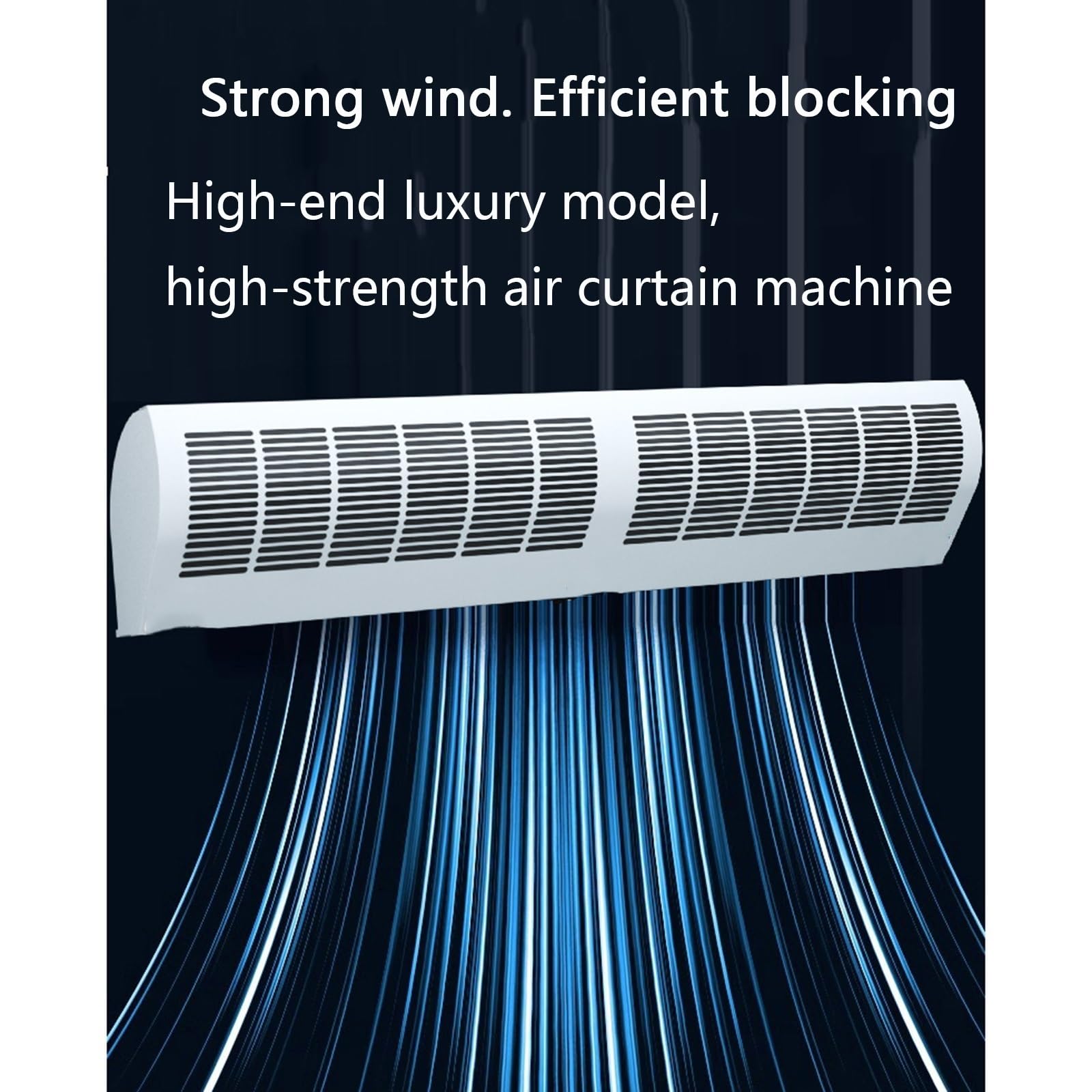 Cortina de Aire Blanca montada en la Pared con Control Remoto, Cortina de Aire Interior, 90 cm, 100 cm, 120 cm, 150 cm, 180 cm, Cortina de Aire Que Ahorra energía(150cm)