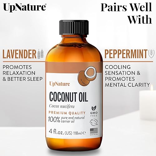 Miniatura 4 de Aceite de coco fraccionado de 4 onzas aceite de coco 100 puro para piel aceite capilar y aceite corporal aceite portador para mezclar aceites