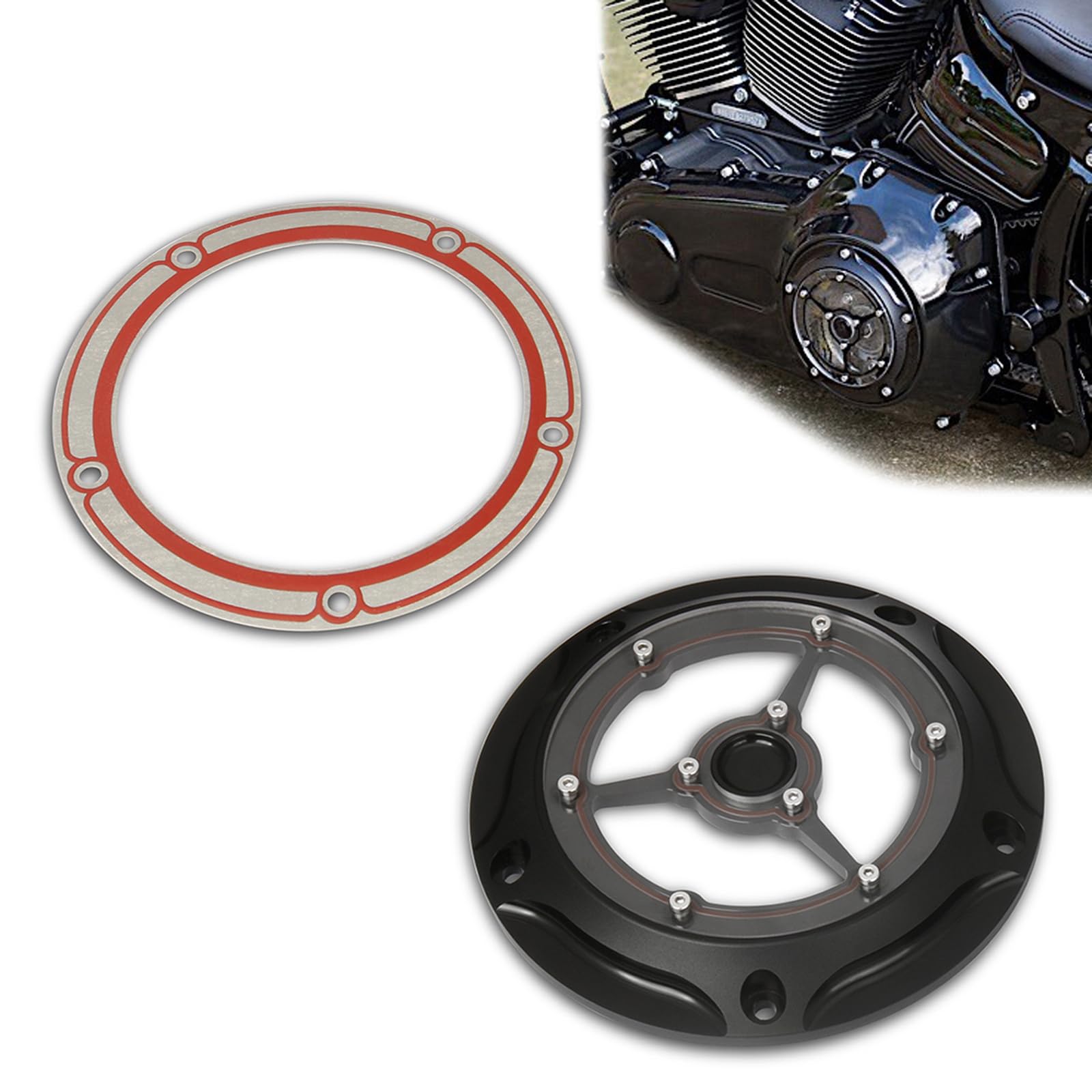 Amazon.com: Black CNC Clarity Derby Engine Protector Cover for