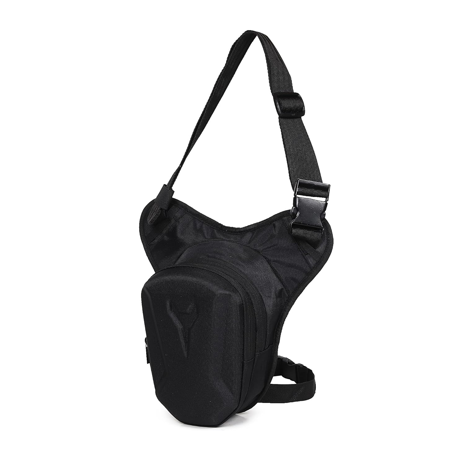 UniGear Hard Shell Unisex Waist Bag, Thigh Bag, Multipurpose Utility Waist Pouch, Cross Body, Strap to Leg Or Hip for Motorcycling, Outdoor, Hiking, for Adventure & Travel (Small, Black)