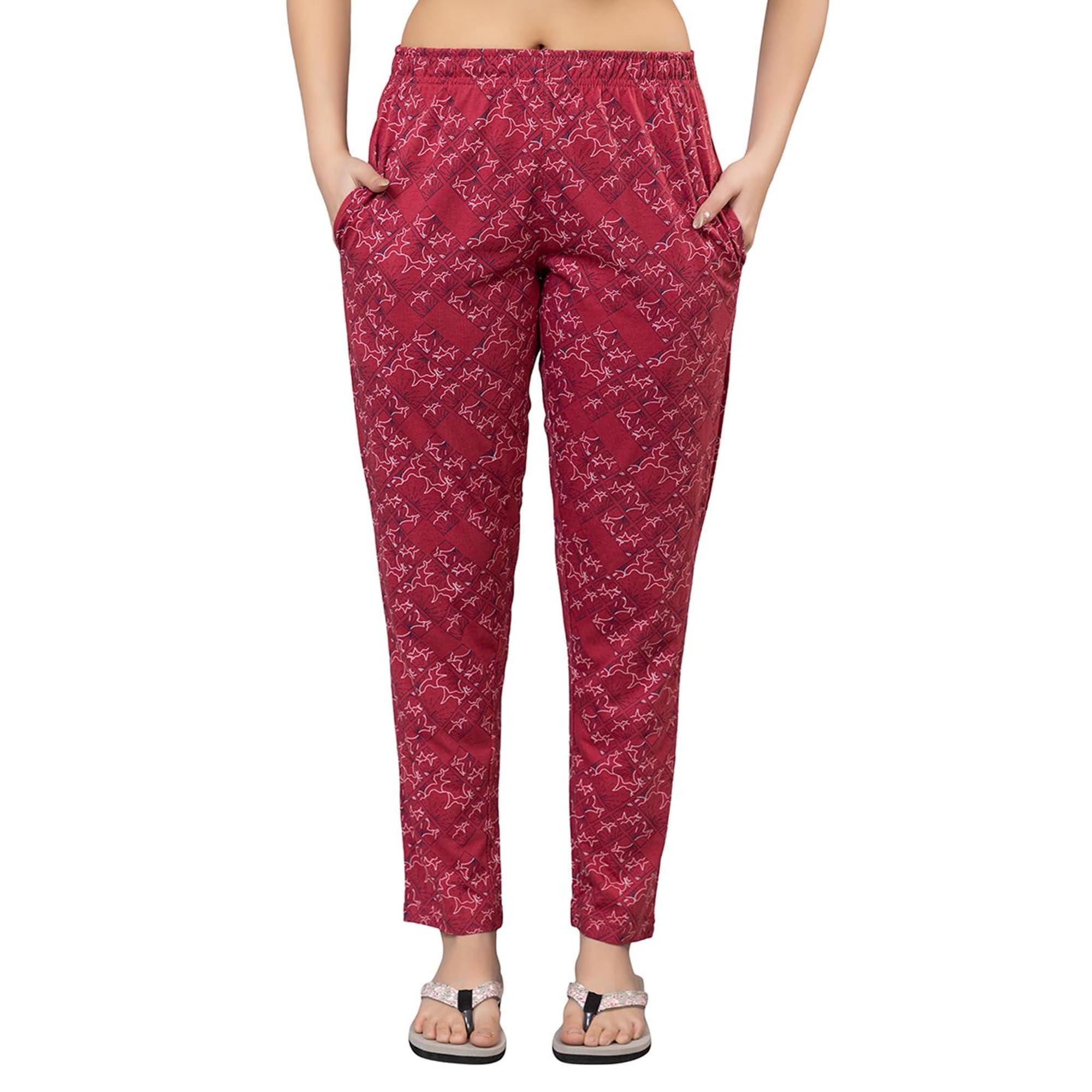 xenios Women’s Cotton Pyjama Pants | Soft Breathable Sleepwear Bottoms with Elastic Waist | STYLE 224-picture-44