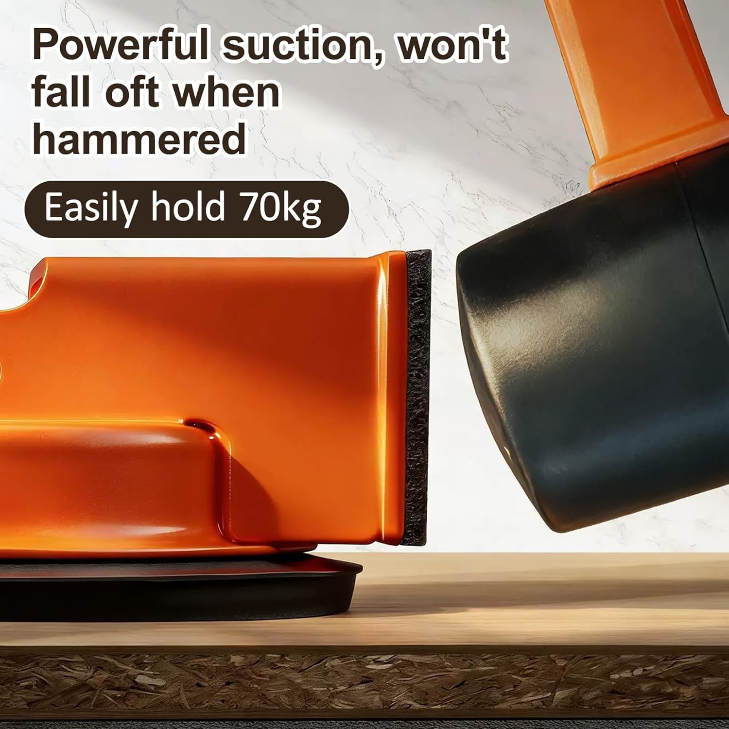 Floor Gap Fixer Tool, 2026 New Heavy Duty Floor Gap Fixer Tool, Enhanced Vacuum Suction Cup, for Laminate, Vinyl, Wood & Tile Flooring (Orange) - 5