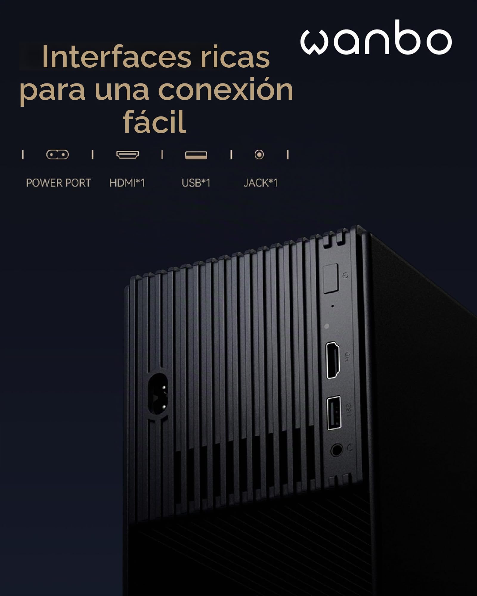 Wanbo Cube 2 Pro - Proyector Inteligente con Android TV y Enfoque automático ToF, Mini proyector portátil Compacto y Altavoz Bluetooth de 8 W, corrección Keystone, Cine en casa para Espacios pequeños