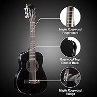 Vista 3 de ADM - Guitarra acústica para principiantes, 30 pulgadas, cuerdas de nailon, guitarra de madera para niños y estudiantes, lecciones en línea