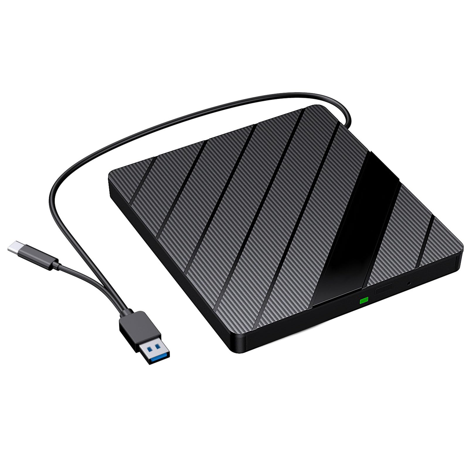 PURPLELILY Unidades de CDDVD externas portátiles USB 3.0 con puerto USB y tipo C para portátil, unidad externa de CDDVD