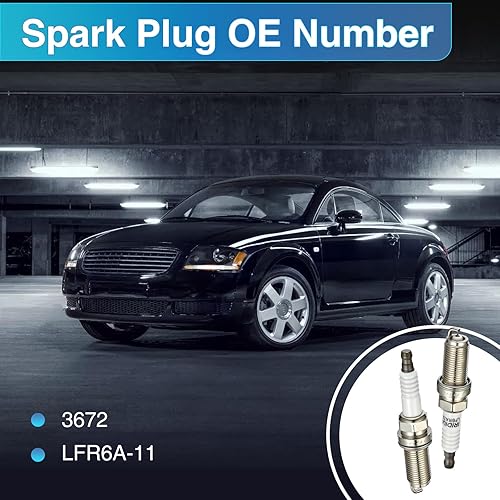 Miniatura 6 de BDFHYK 3672 Juego de 4 bujías iridio compatibles con Subaru Outback 3.0L H6 2001 2002 2003 2004 repuesto para motor LFR6A-11