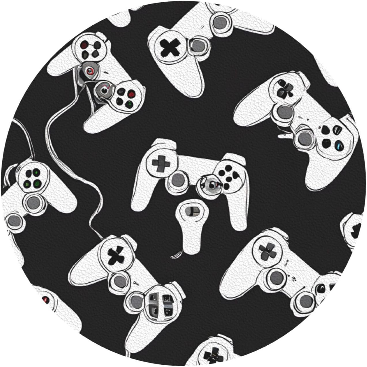Game Controller Printed Leather Coasters Set Drink Coaster Set Decorative Coaster