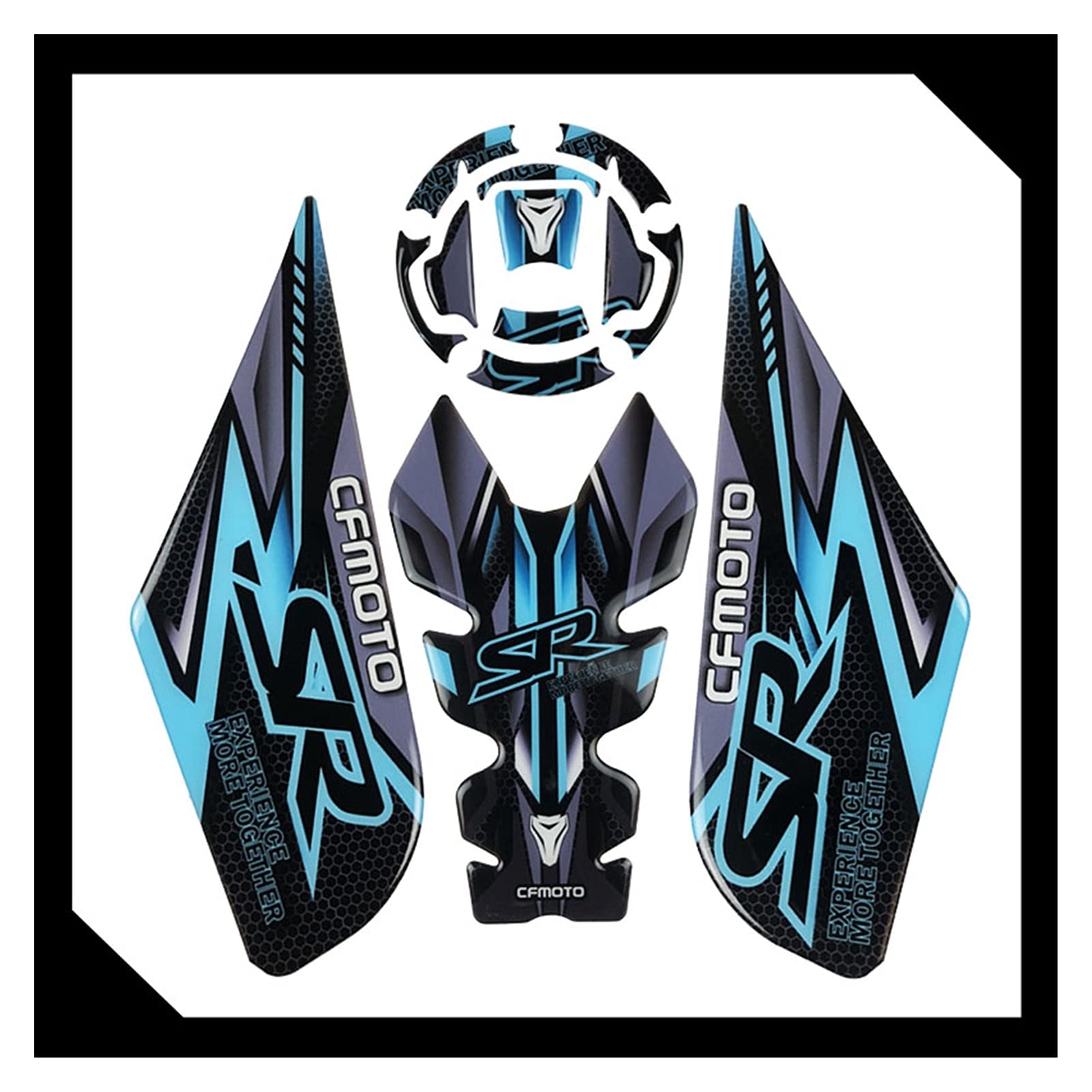 Motorcycle Tank Protector for GTR CFMOTO 250SR 300SR 3D Motorbike Protector Sticker Decals(2)