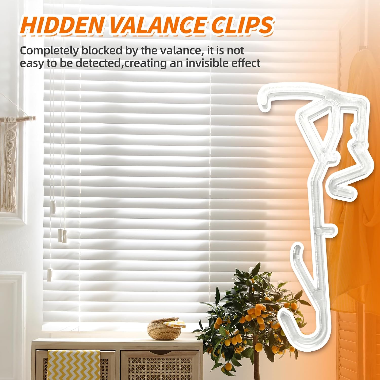 10 Pieces-Horizontal Wood Blind Hidden Valance Clip for Hunter Douglas