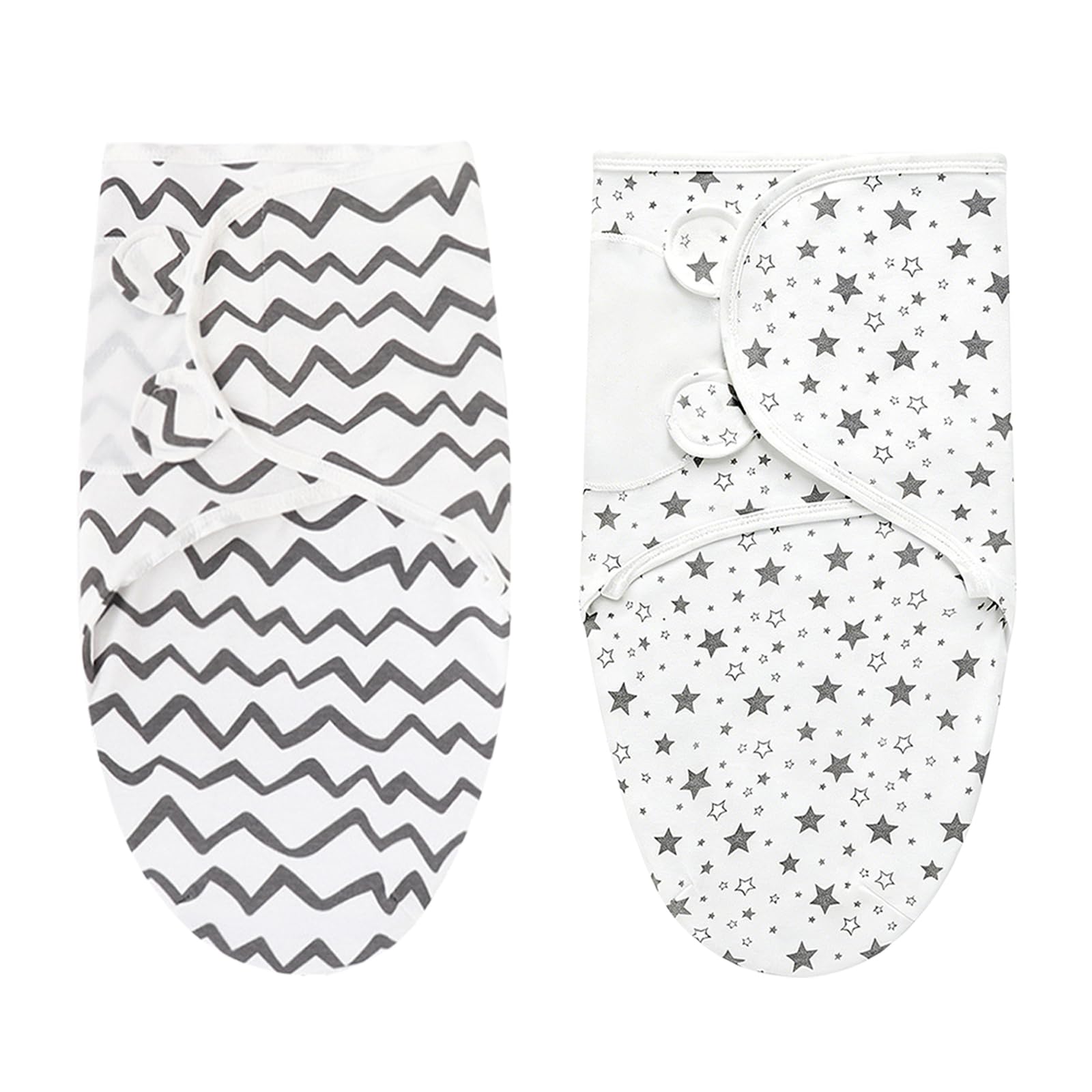 HAGOT Baby Swaddle Blanket Wraps for 0-3 Months, 2-Pack Organic Cotton Baby Swaddles, Newborn Swaddle Blanket, Adjustable Swaddling Wraps, Swaddles for Newborns Infant Boys & Girls
