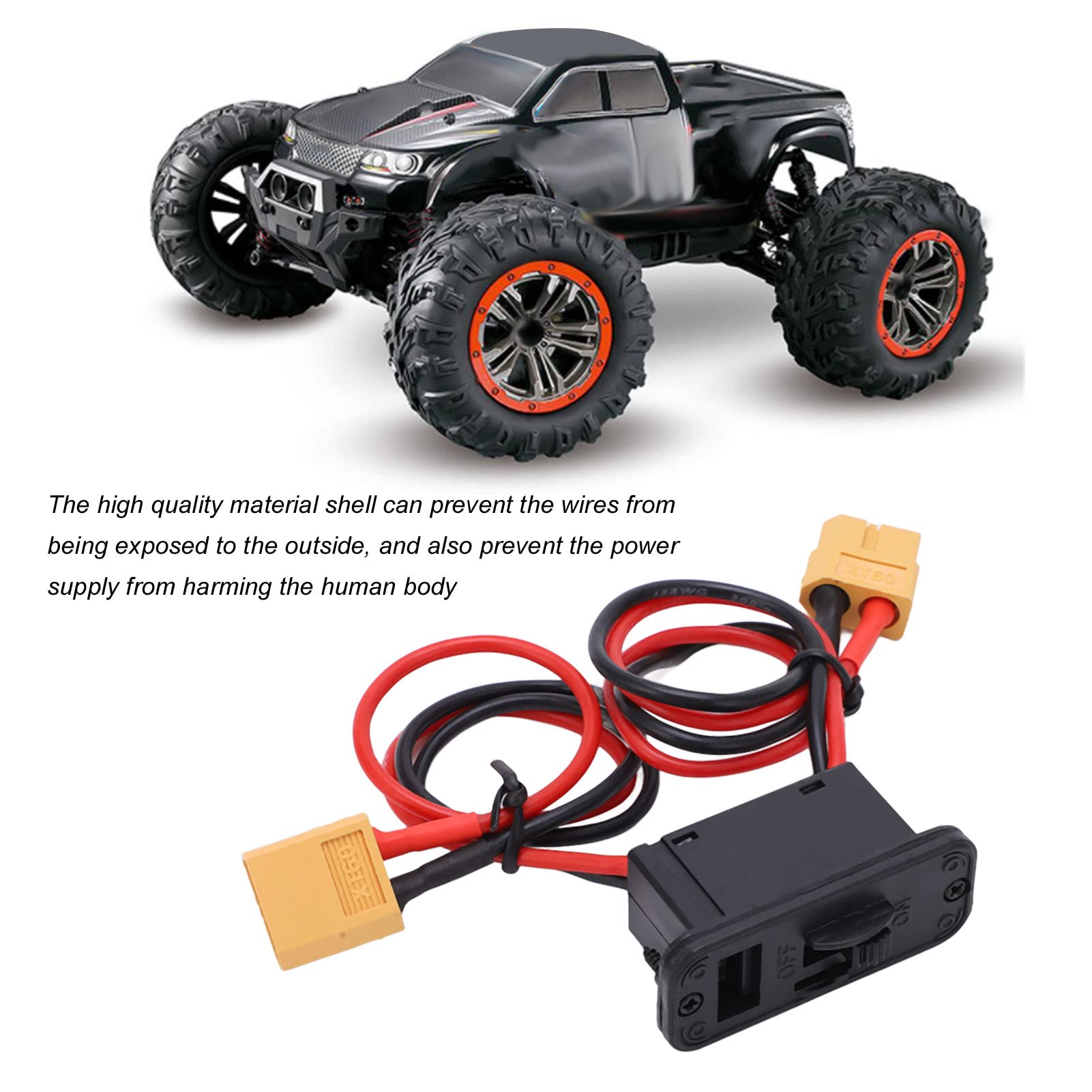 Przełącznik Xt60 RC On Off Przełącznik Plastikowy Silikonowy Miedź RC Przełącznik Samolotu Duży Prąd On Off Przełącznik z wtyczką Xt60 Do Modelu Samolotu RC