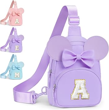 Birthday Gifts for Girls Kid Purse Crossbody Bag Sling Bag, Purple A