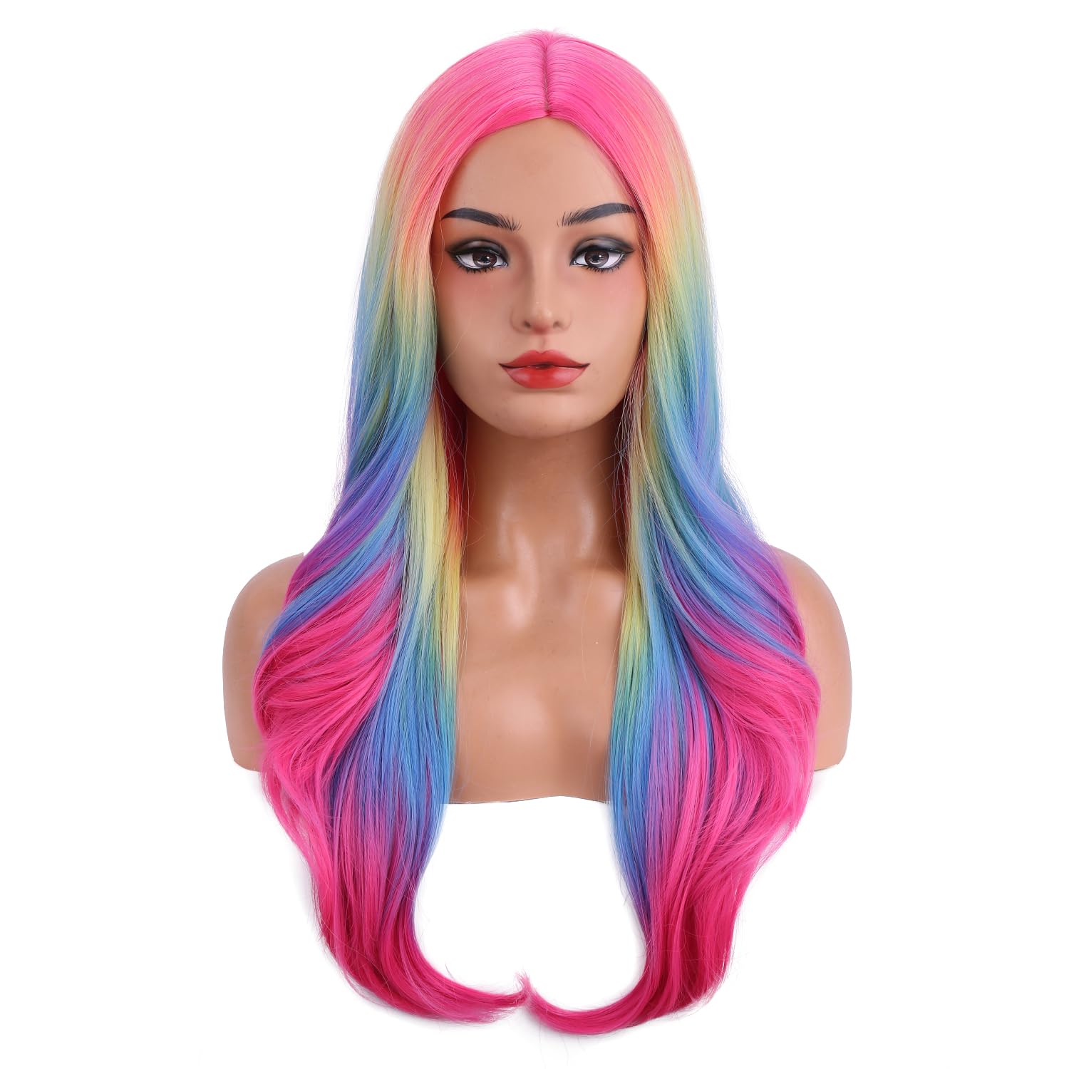 ✨Randy 22” Colorful Ombré MIDDLE PART Cosplay Wig Sefc67645f4894edaa2e6dd6480b7c  main image 4