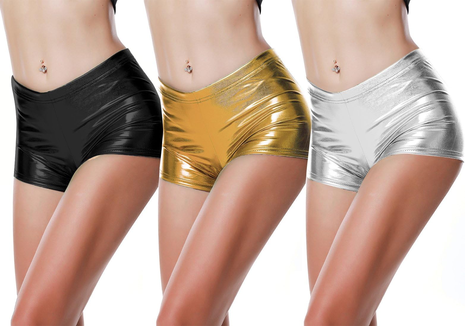 Metallic Rave Bootie Dance Shorts