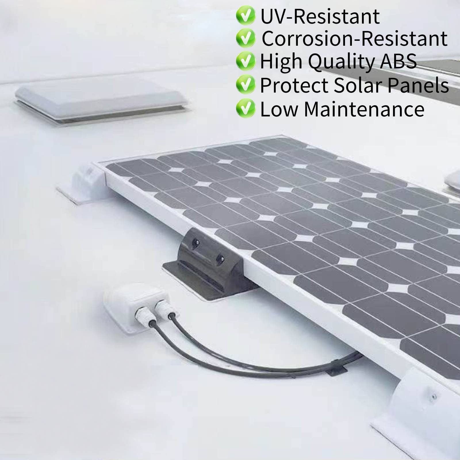 Jadeshay Support De Montage De Panneau Solaire, 2 Pièces Support De Montage Latéral De Panneau Solaire Support Panneau Solaire Pour Camping Car, Caravane