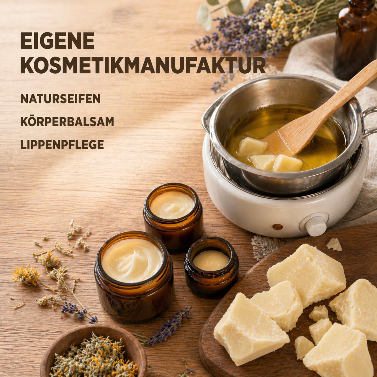GiDeli Kakaobutter 1kg - Das Kakaofett Tiefenwirksam Feuchtigkeitsspendend und Regenerierend - Unraffinierte Butter für Haut und Haarpflege - Das Kakaobohnenfett mit Schutzwirkung
