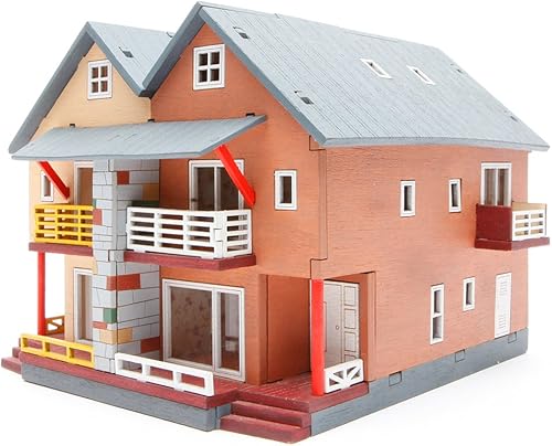 Miniatura 2 de [YOUNGMODELER] Kits de modelo de montaje de madera de escritorio (casa dúplex)