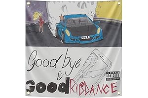 ERicat Goodbye & Good-Riddance Flag Ju-ice Poster Wrld Tapestry 3x3 Feet banner...