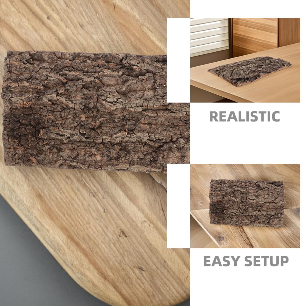GLEAVI 2 Stück Natürliche Korkrinden Hintergrundplatten für Reptilien Terrarien mit Natürlicher Ästhetik und Widerstandsfähigem Material für Einsiedlerkrebse und Schlangen in Heim