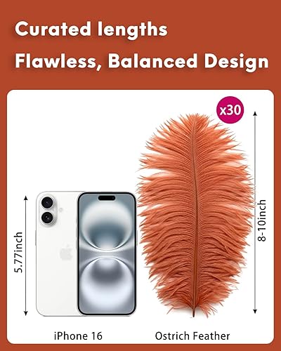 Miniatura 8 de NEWONG 30 plumas de avestruz moradas naturales a granel de 9-12 pulgadas (9.1-11.8 in) jarrón para manualidades, boda, hogar, fiesta, centros de