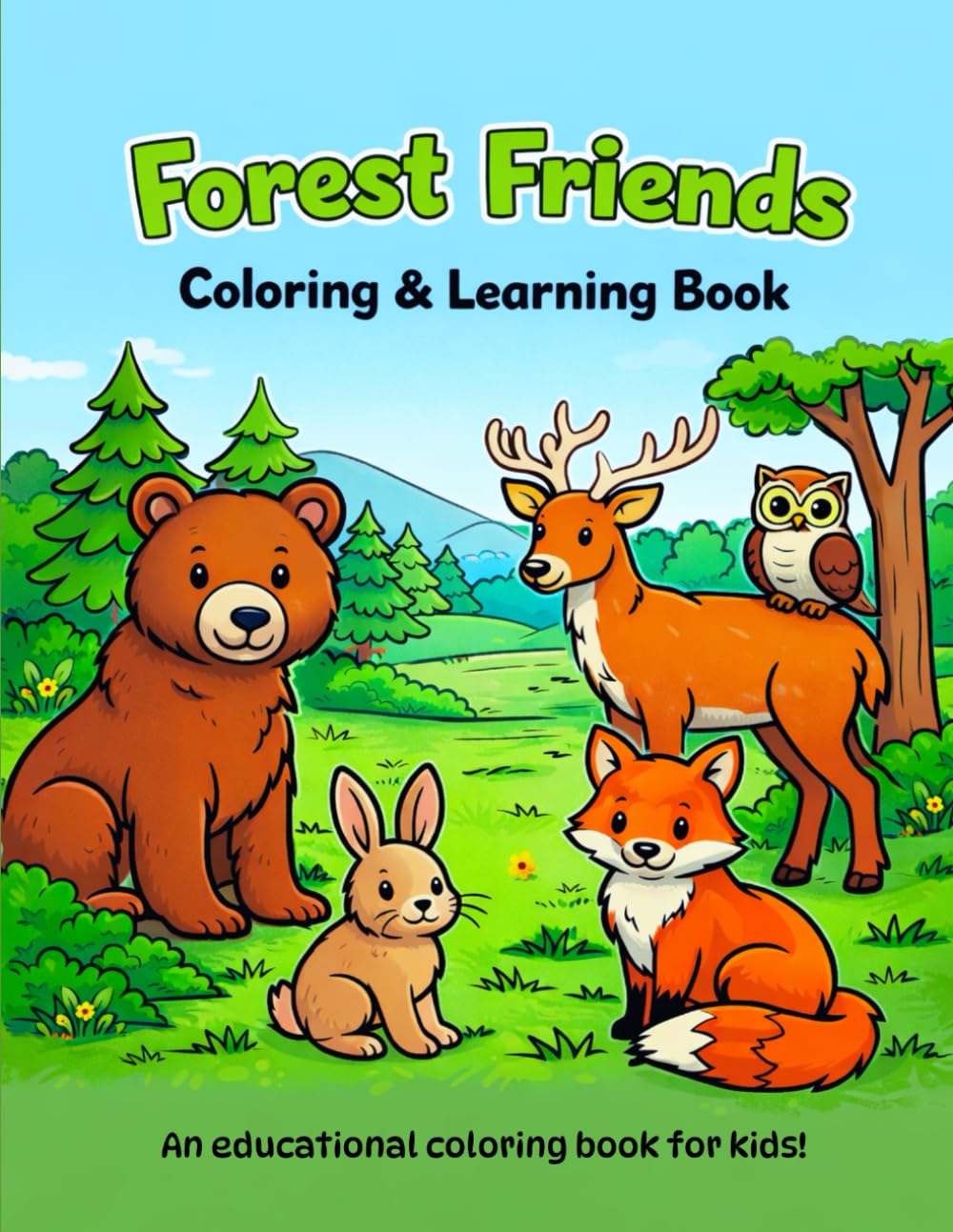 Forest Friends Coloring and Learning Book