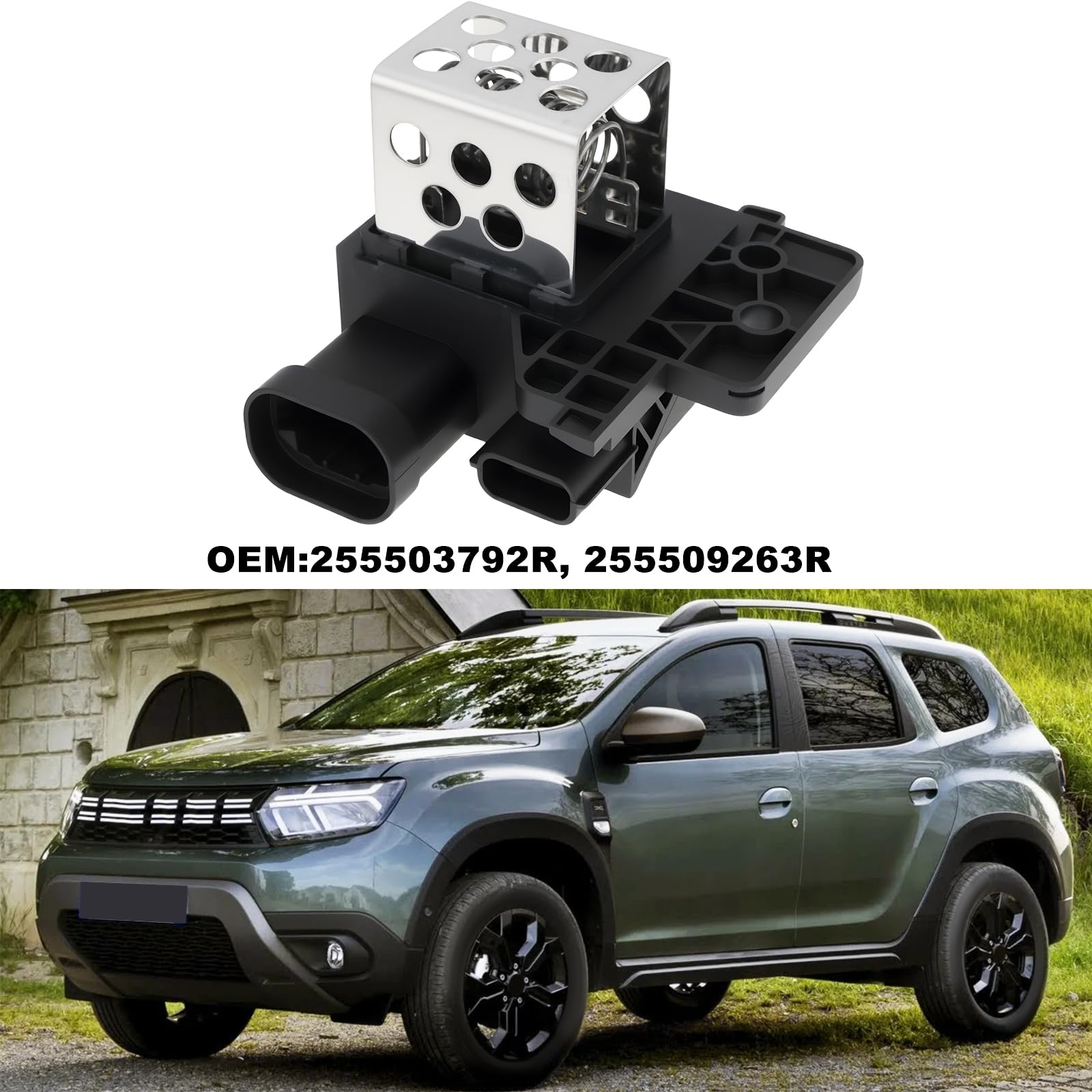 Gebläsewiderstand 6 Pol für Heizgebläse Kompatibel mit 255503792R 255509263R Kompatibel mit Dacia Dokker Duster und Kompatibel mit Renault