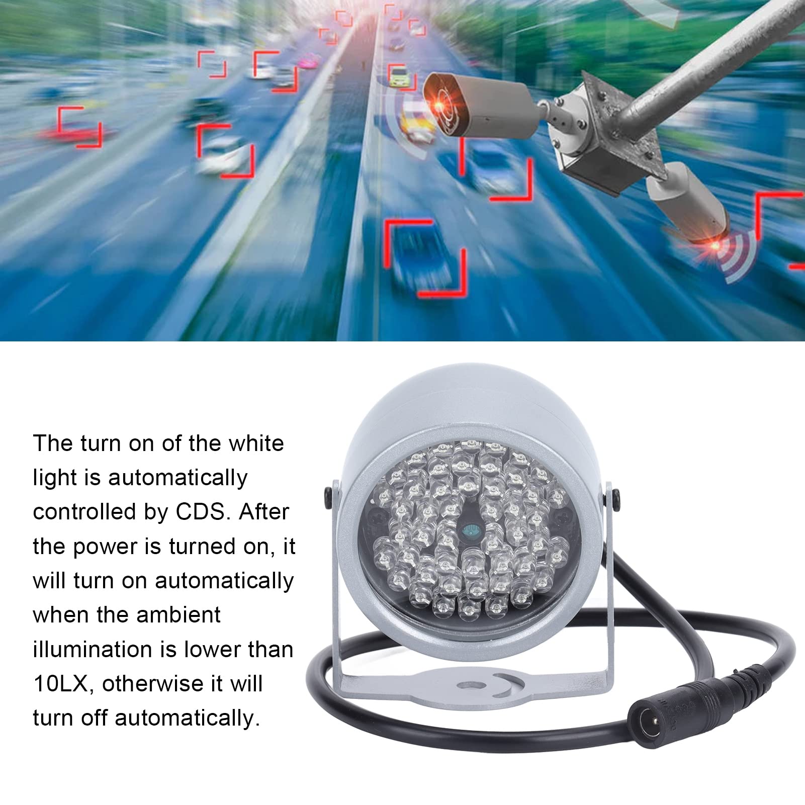 Illuminateur infrarouge, 9 LED Illuminateur IR grand angle 90 degrés
