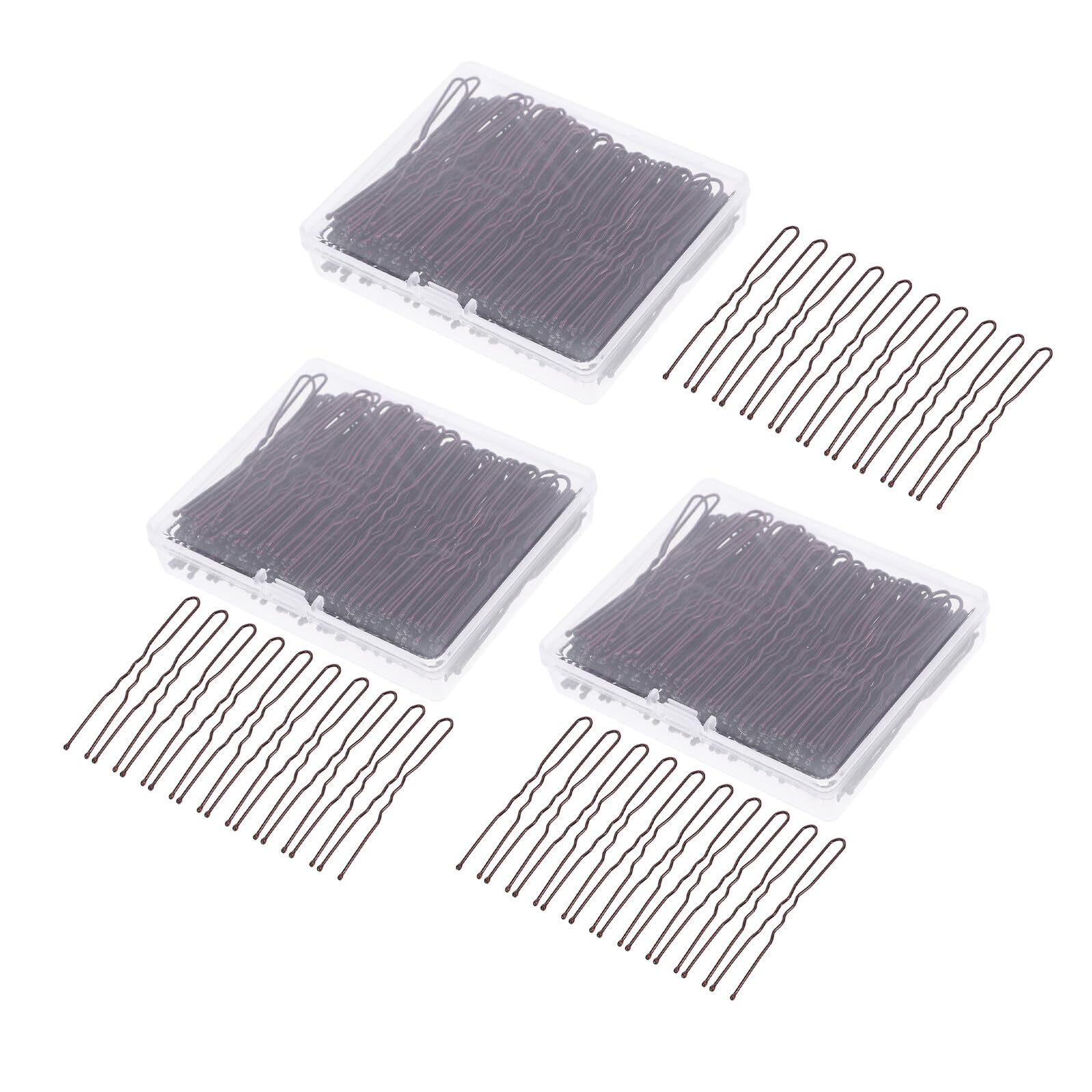 VICASKY 600 pezzi Forcine per Capelli Forma U in Metallo con Scatola Portaoggetti per Chignon Eleganti Fermagli Ondulati Resistenti e Confortevoli per Donne Accessori Capelli per