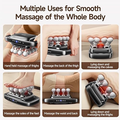 Miniatura 7 de Pistola de masaje mejorada de 16 cabezas de tejido profundo, juego de pistolas de masaje de 16 unidades y 8 cabezas con 30 niveles y 3 modos para