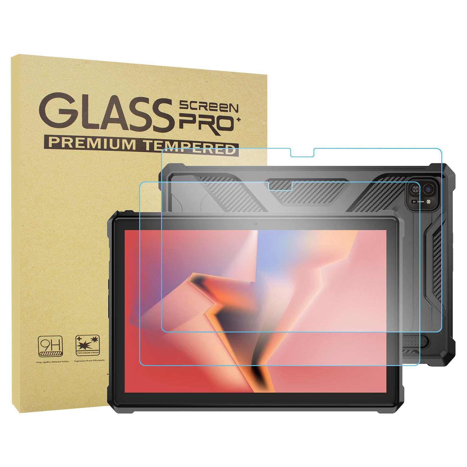 2PCS Tempered Glass Screen Protector for MAXWEST Astro 10R Tablet