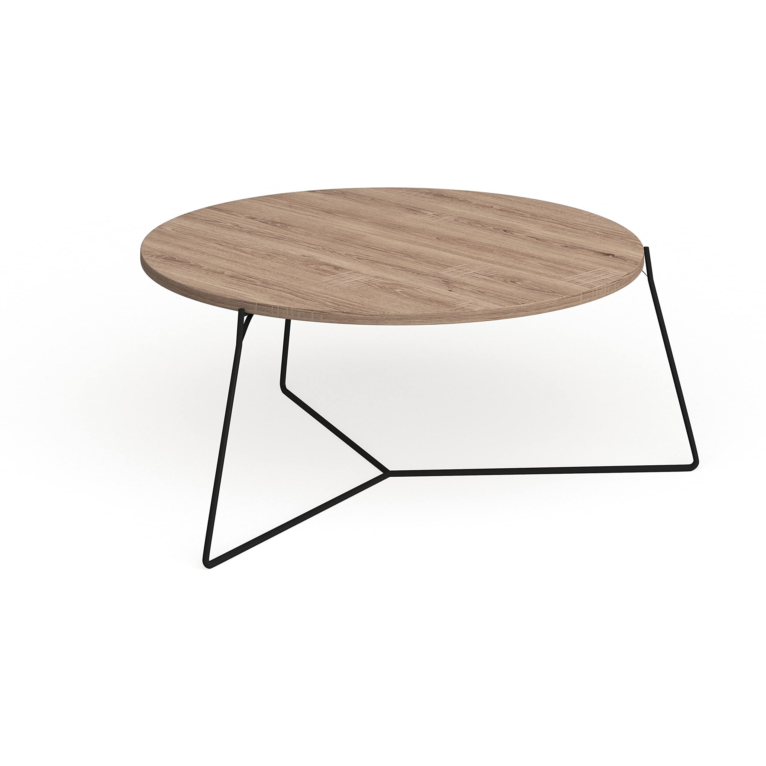 Safavieh Home Collection Mae Modern Light Brown Round Coffee Table