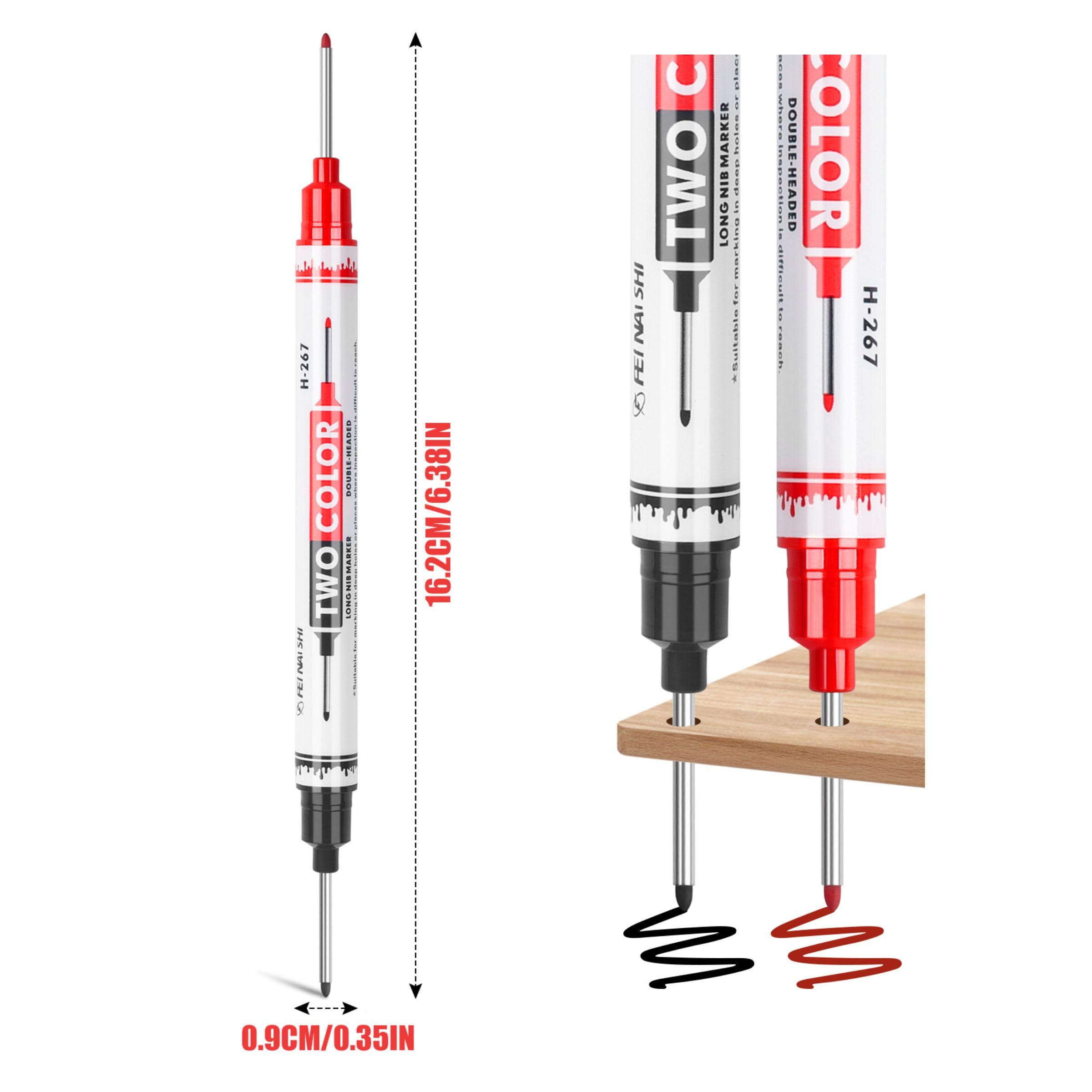Amazon.com: Bromobiz 8PCS Deep Hole Marker Pens, Double-Ended 20mm