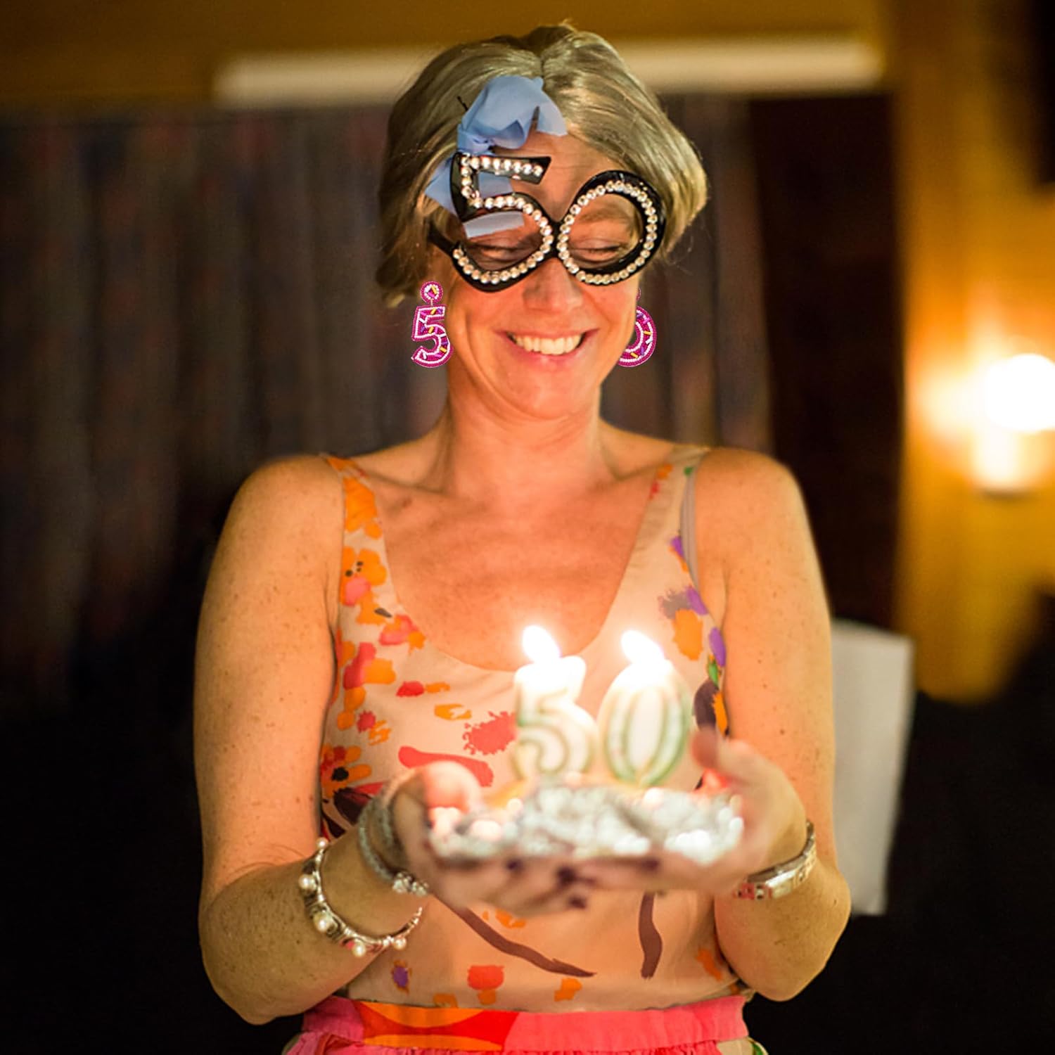 Beaded Birthday Earrings Cake Happy Birthday Earrings Handmade Drop Dangle Earrings Celebration Birthday Party Jewelry - Image 4