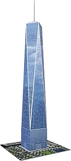 Ravensburger One World Trade Center NY 216 Piece 3D Jigsaw Puzzle for Kids and Adults - Easy Click Technology Means Pieces Fit Together Perfectly