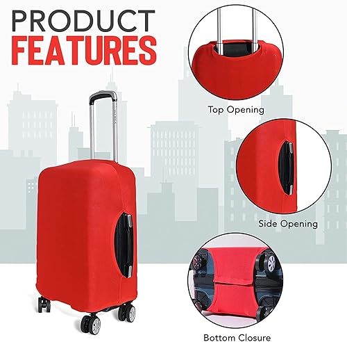 Miniatura 5 de Funda de equipaje de viaje I Protector de maleta aprobado por la TSA I Fundas de equipaje para maleta I Funda de maleta Bolsa I Protector de