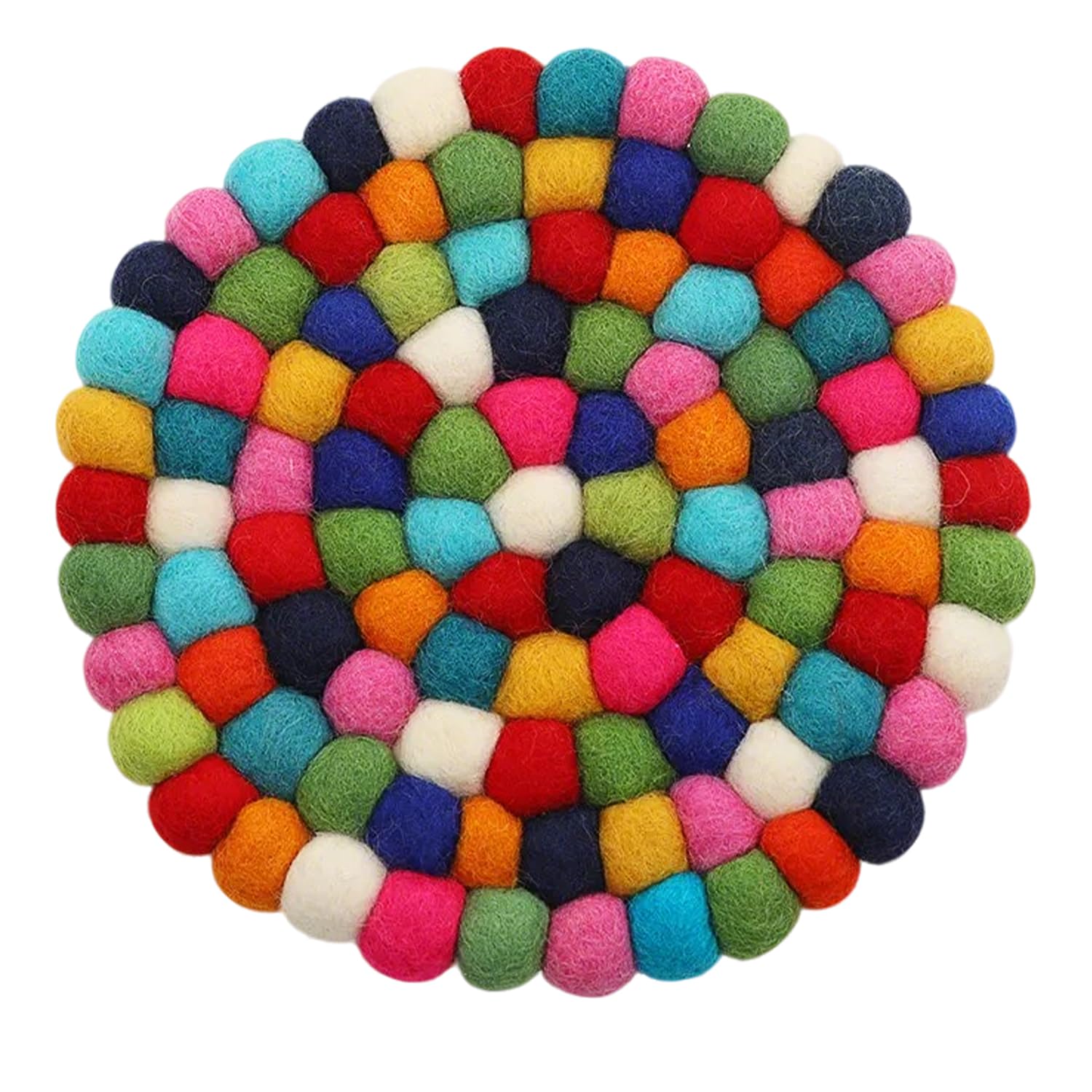 Felt Coasters 20 cm, Home Pot Coaster, Wool Table Coaster, for Cups, Pots, Pans and Cups, Hand-Felted