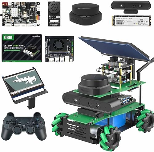 Miniatura 22 de Yahboom ROS2 Robot Lidar Mapeo Navegación Mecanum Wheel Python Programación Aprender Explorar Kit robótico Docker Adulto AI Robot APP Control remoto