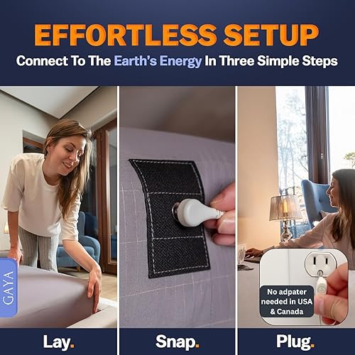 Miniatura 6 de Grounding Sheets Queen & King - Probador incluido, extra suave, 95% algodón orgánico, 5% plata pura, sábanas para mejorar el sueño y reducir el