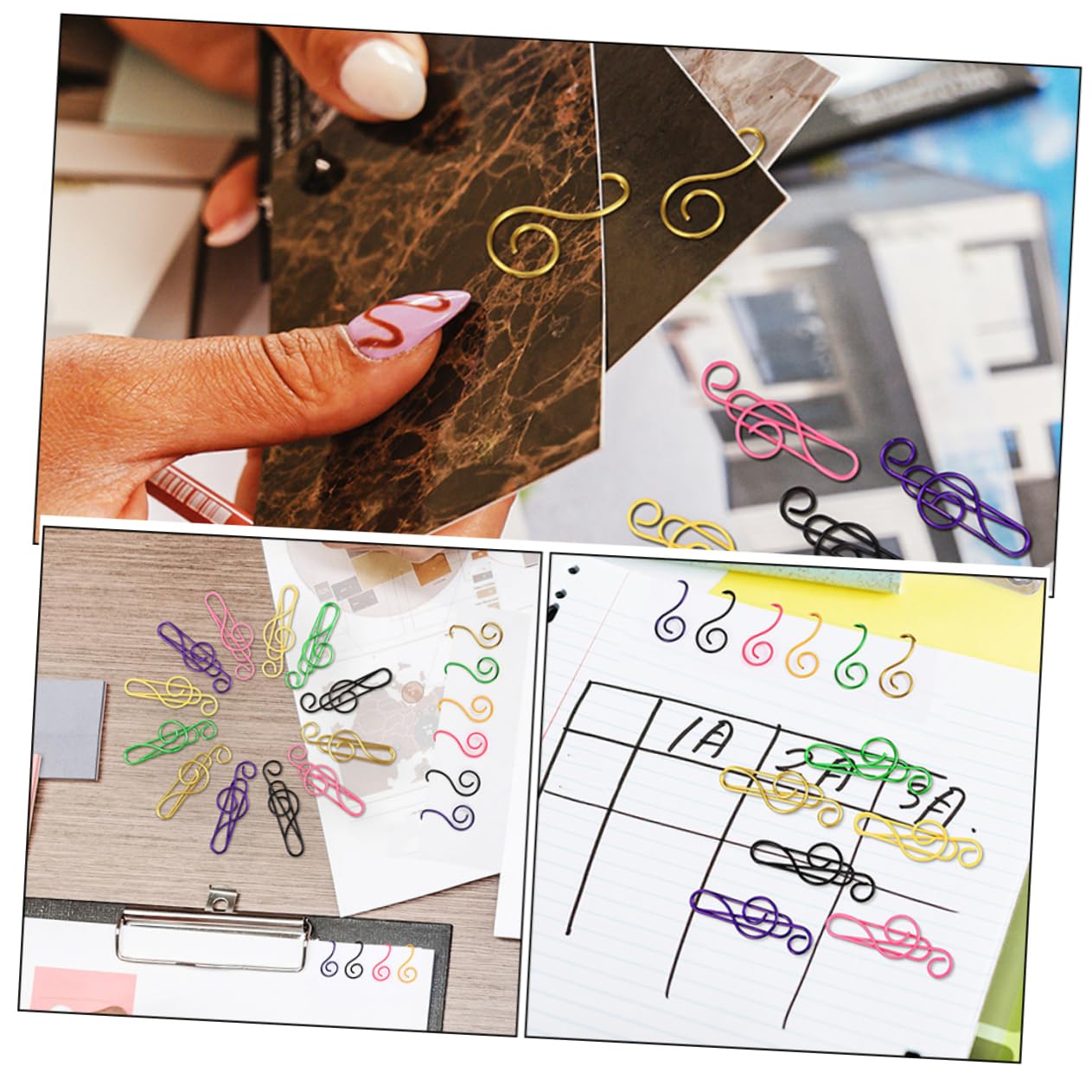 Operitacx 5 Set Nota Graffetta Paperclips Clip Di Carta Scolastica Graffette D'oro Graffette Grandi Fermagli Colorati Per Ufficio Graffette Creative Graffetta Metallo 85 Pezzi*5