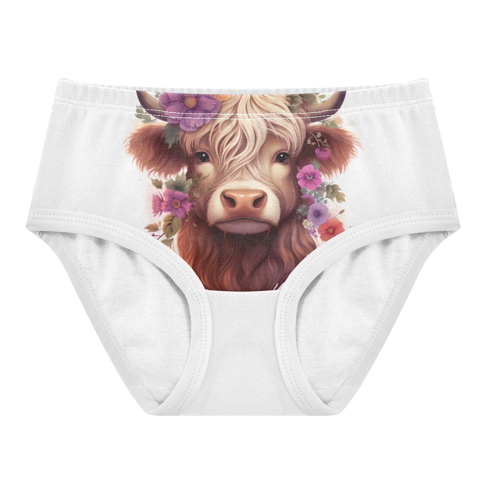 ALAZA Toddler Girls Cotton Hipster Underwear Soft Yak Cattle 2 Pack 2T